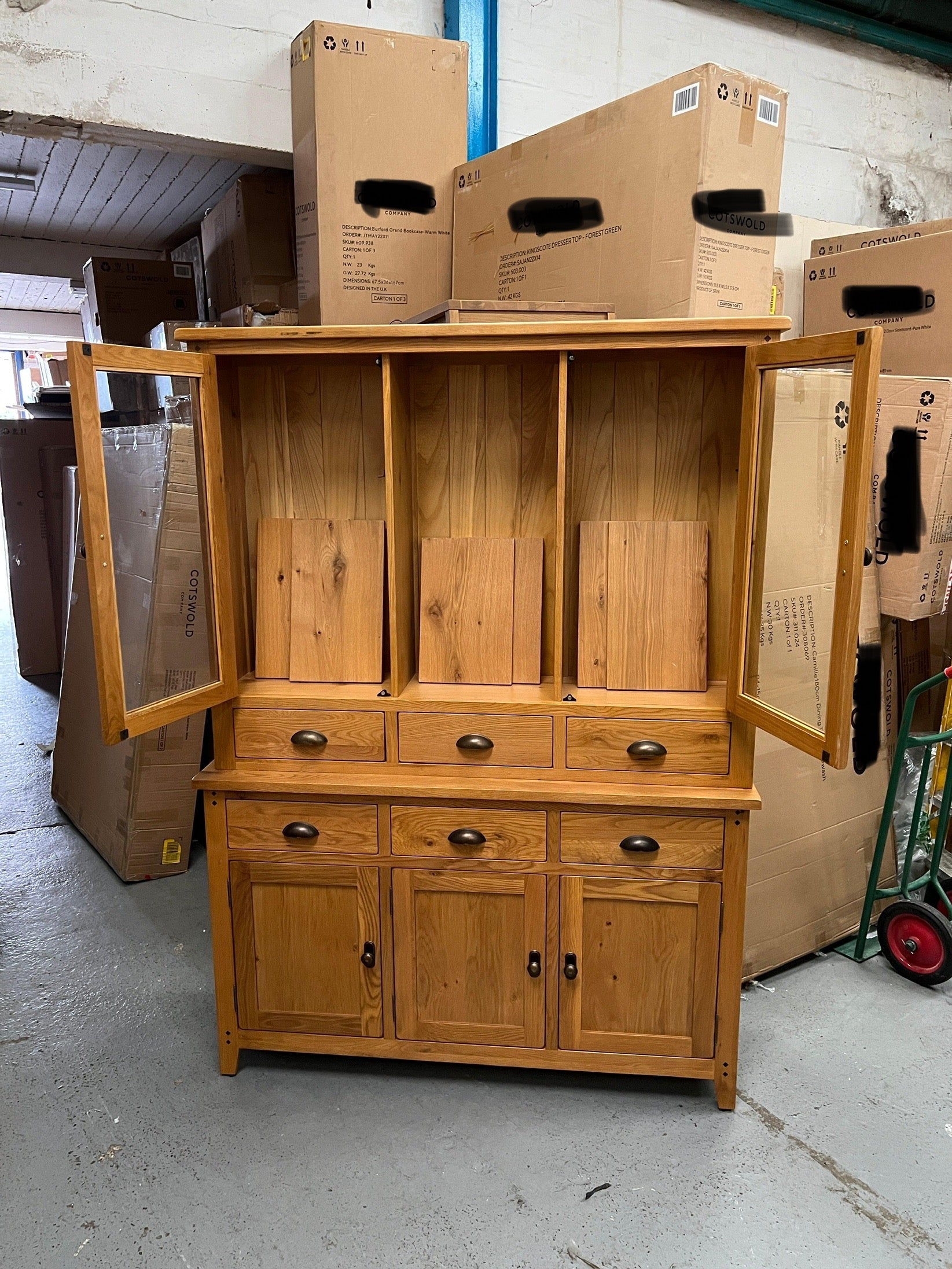 Oakland Rustic Oak Dresser Quality Furniture Clearance Ltd