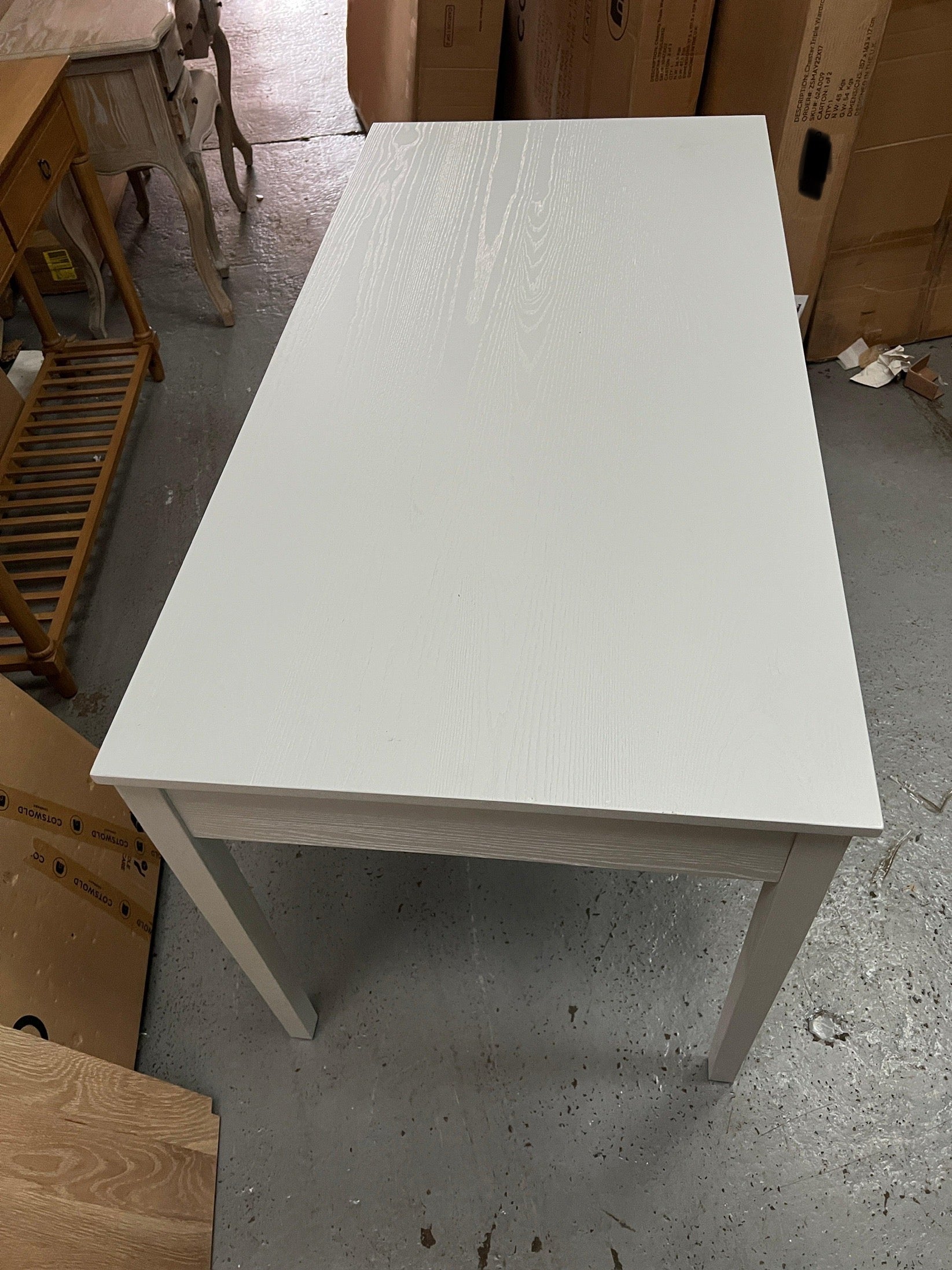 CHARLBURY MINERAL GREY Large Desk Quality Furniture Clearance Ltd