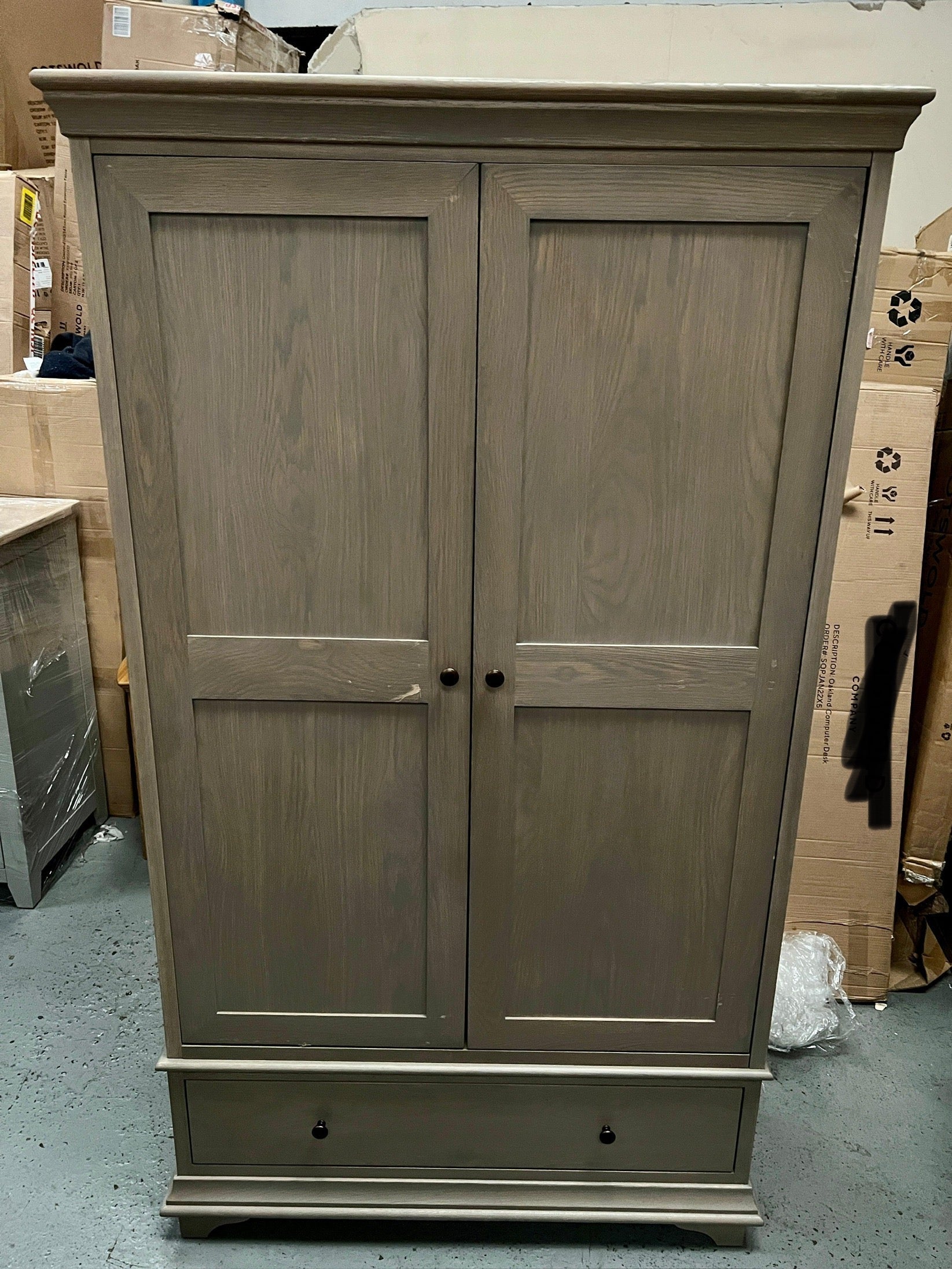 WINCHCOMBE SMOKED OAK Double Wardrobe Quality Furniture Clearance Ltd