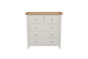 HAMPSHIRE 2 OVER 3 DRAWER CHEST – GREY/OAK Quality Furniture Clearance Ltd