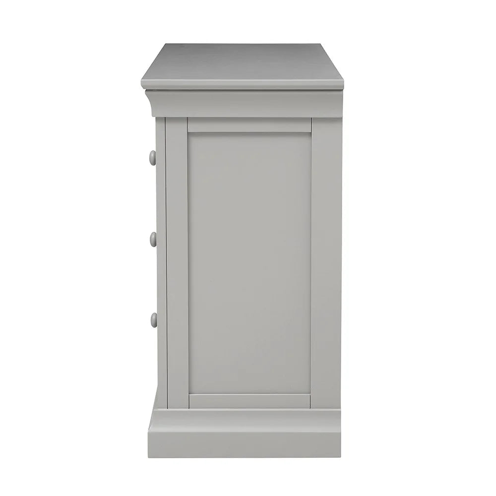 CHANTILLY PEBBLE GREY 3 Drawer Petite Chest Quality Furniture Clearance Ltd