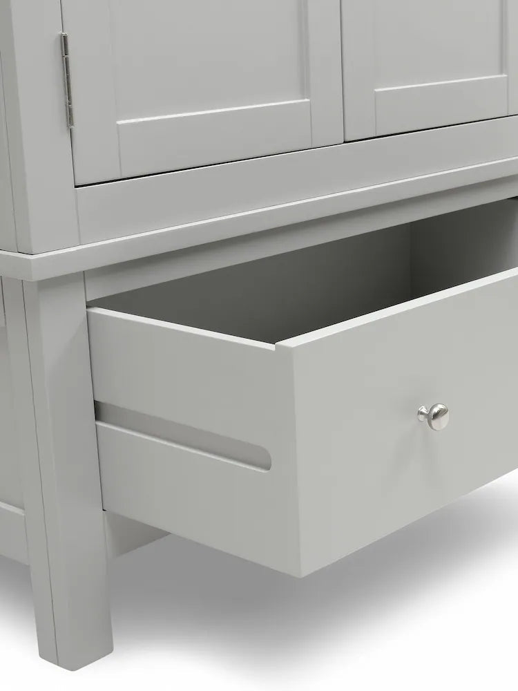 SIMPLY COTSWOLD PEBBLE GREY Double Wardrobe Quality Furniture Clearance Ltd