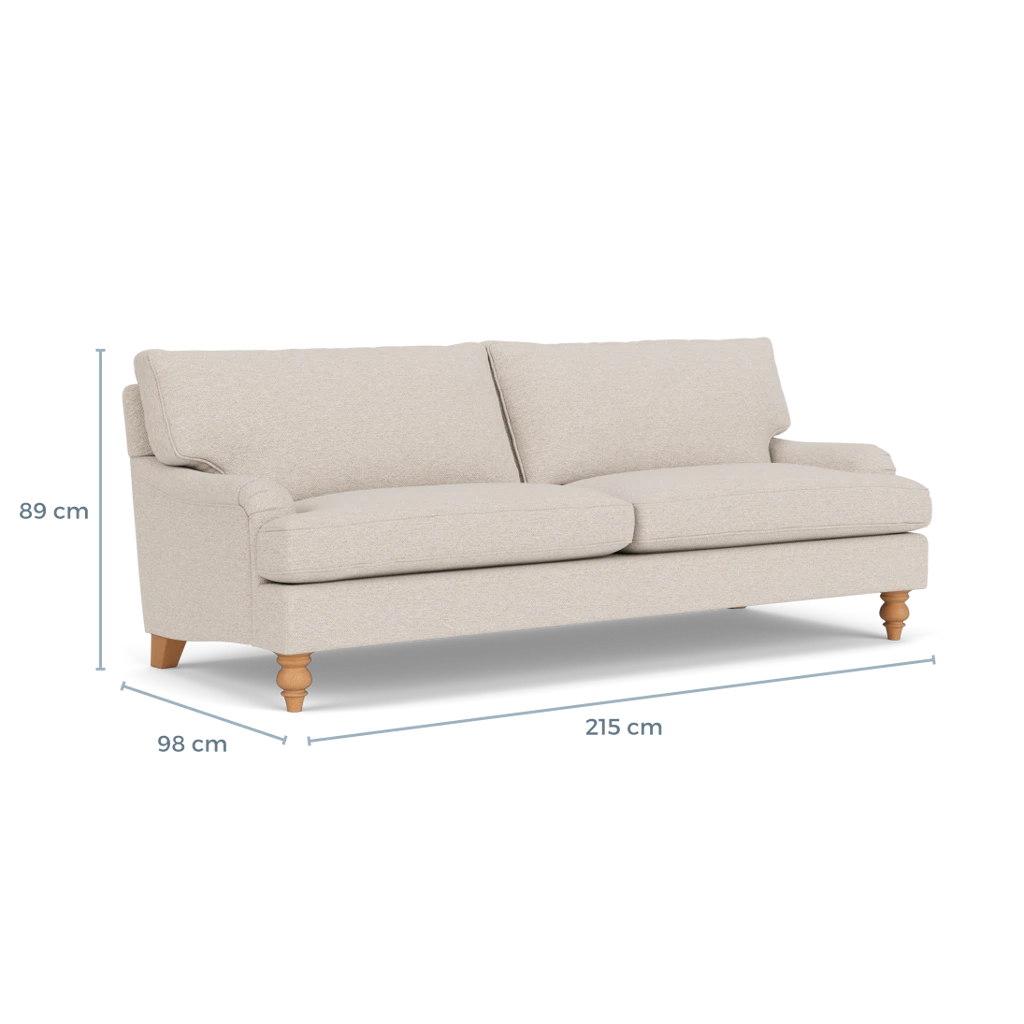 MORRIS 4 Seater - Natural - House Weave Quality Furniture Clearance Ltd