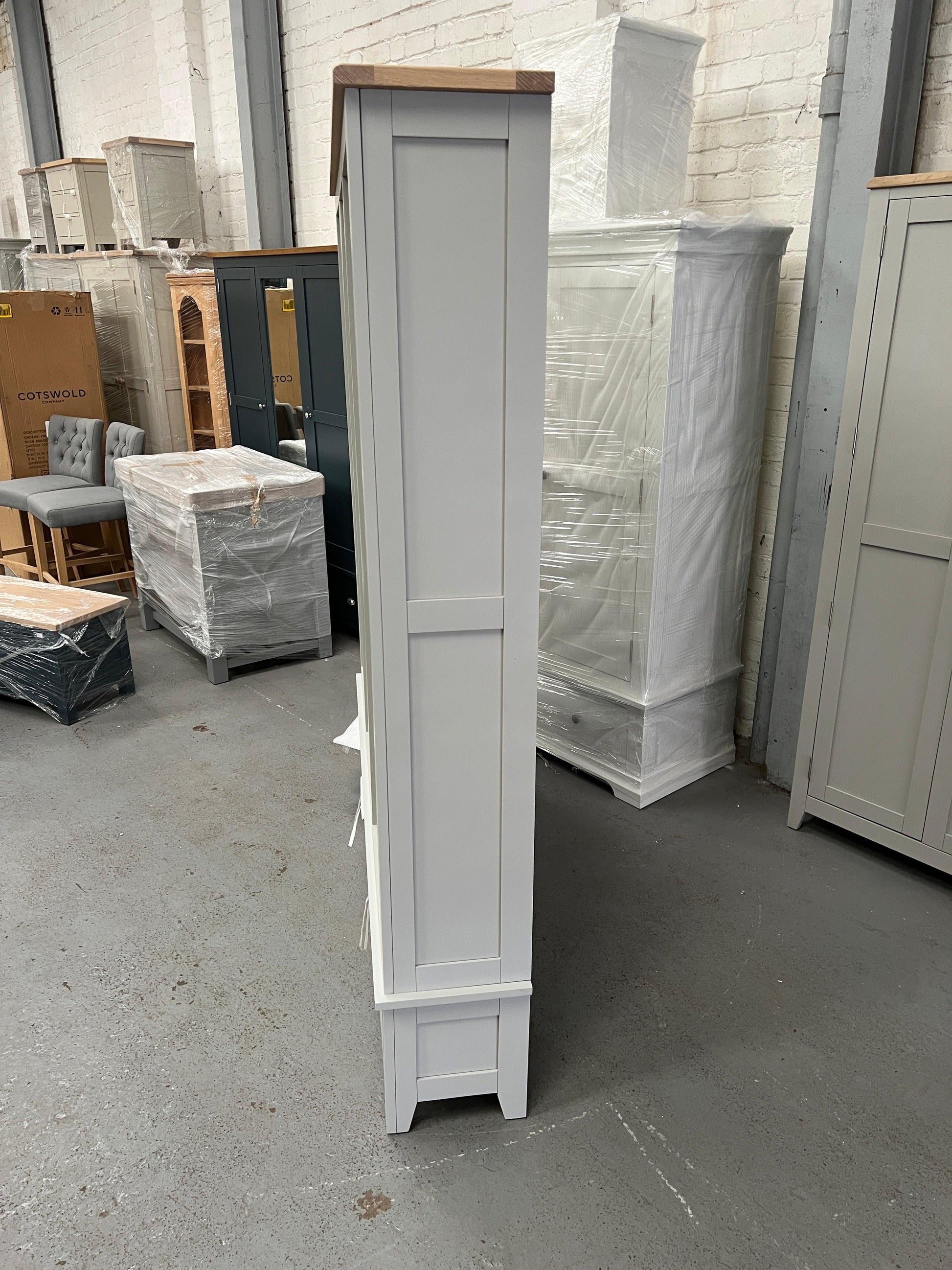 CHESTER DOVE GREY Grand Bookcase Quality Furniture Clearance Ltd
