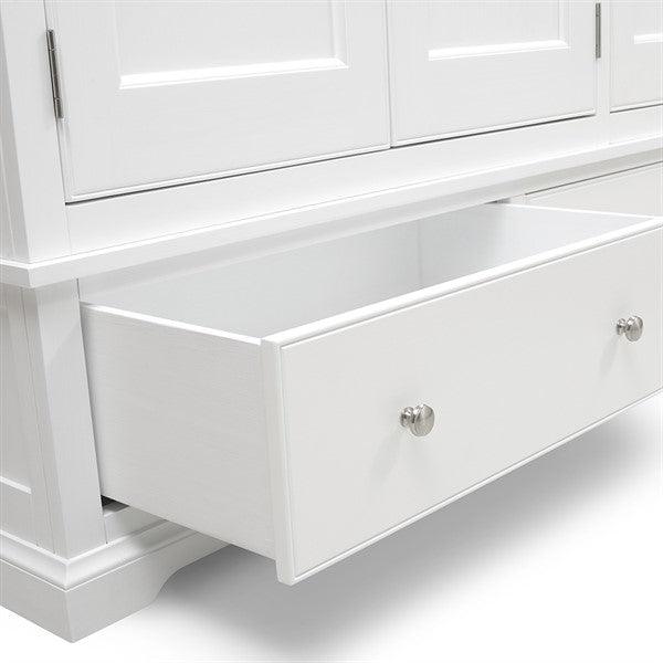 FAIRFORD SOFT WHITE Triple Wardrobe Quality Furniture Clearance Ltd