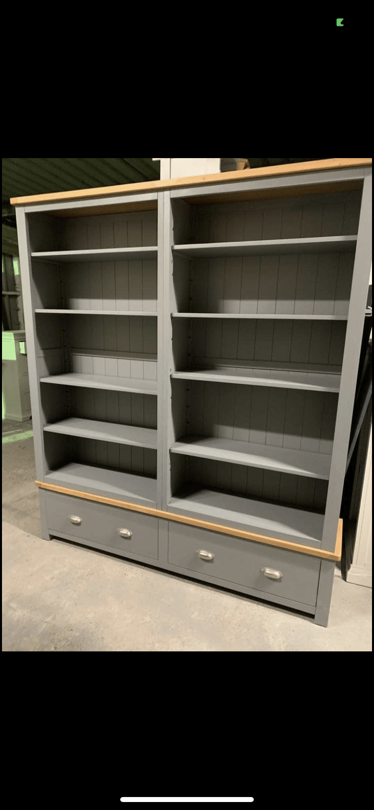 Sussex Storm Grey Grand Bookcase Quality Furniture Clearance Ltd