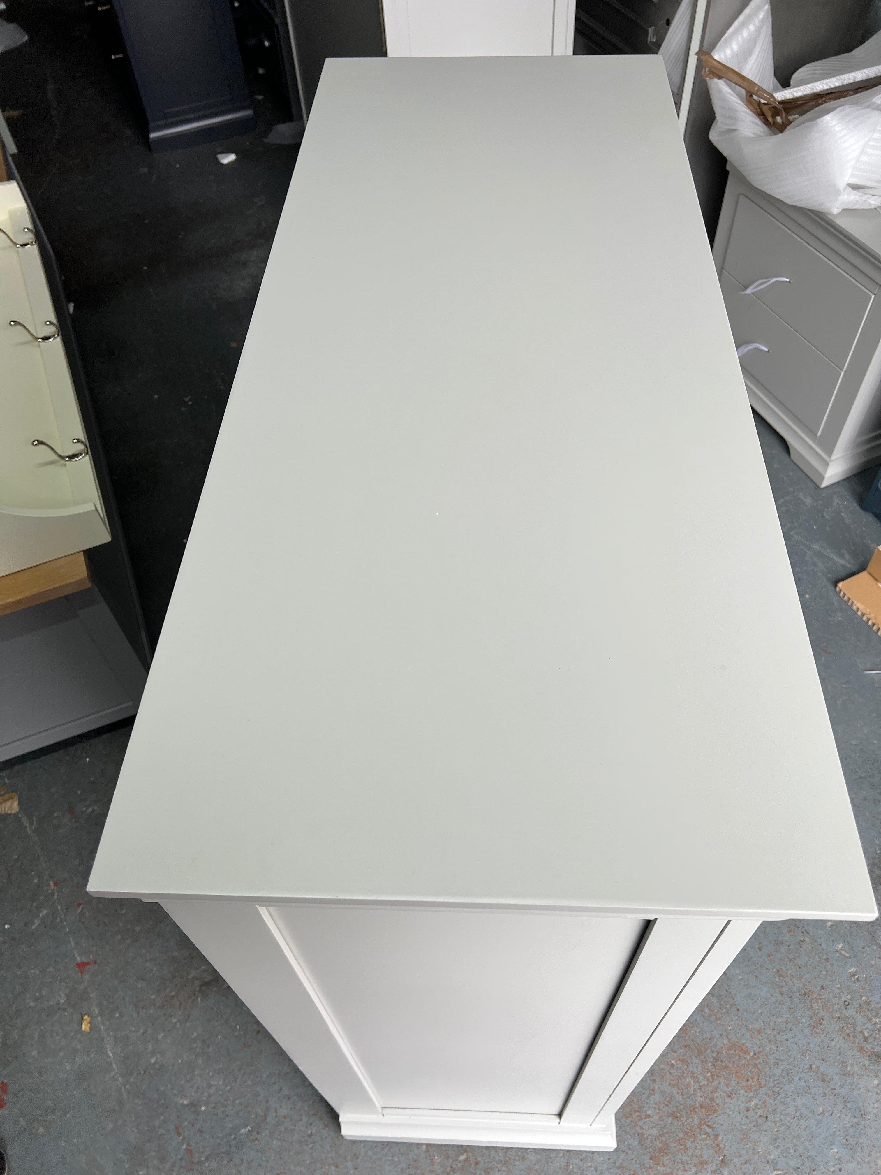 Chantilly Pebble Grey 7 Drawer Chest Quality Furniture Clearance Ltd