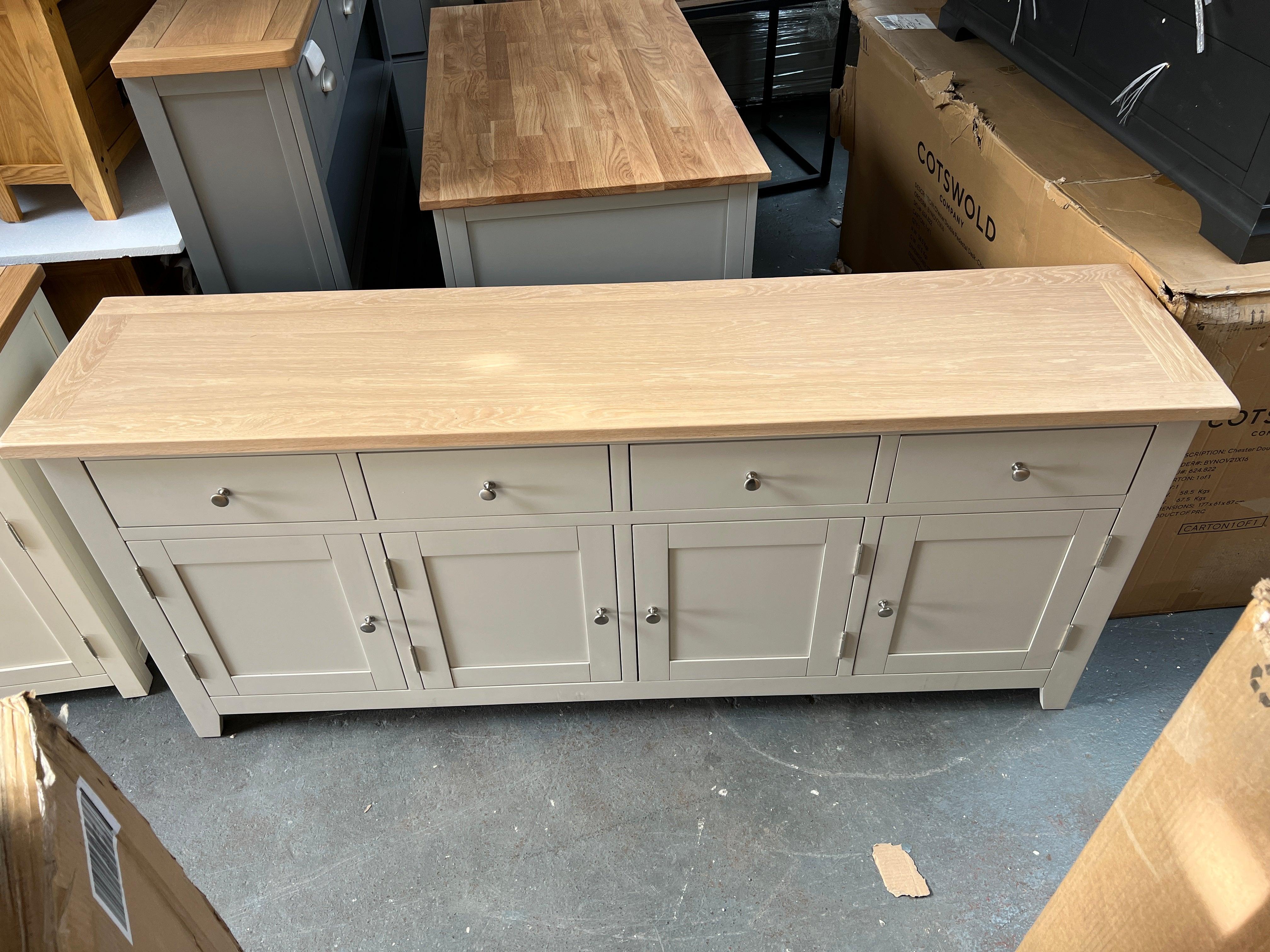 Chester Stone Extra Large Sideboard Quality Furniture Clearance Ltd
