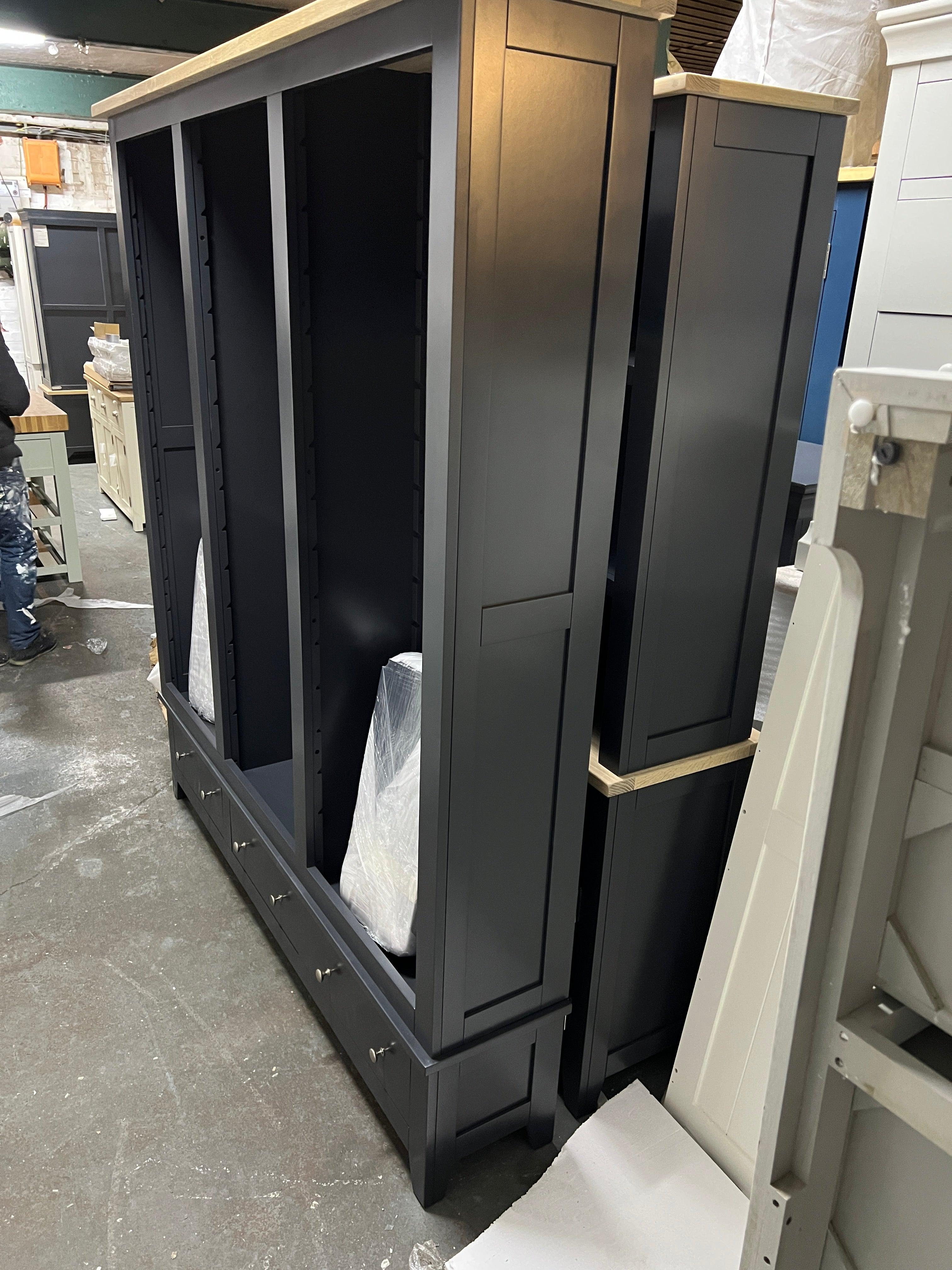 Chester Charcoal Grand Bookcase Quality Furniture Clearance Ltd