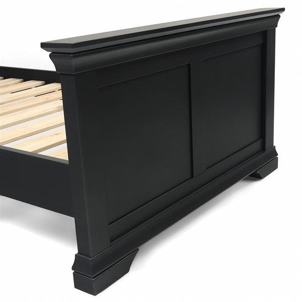 CHANTILLY DUSKY BLACK Kingsize Bed Quality Furniture Clearance Ltd