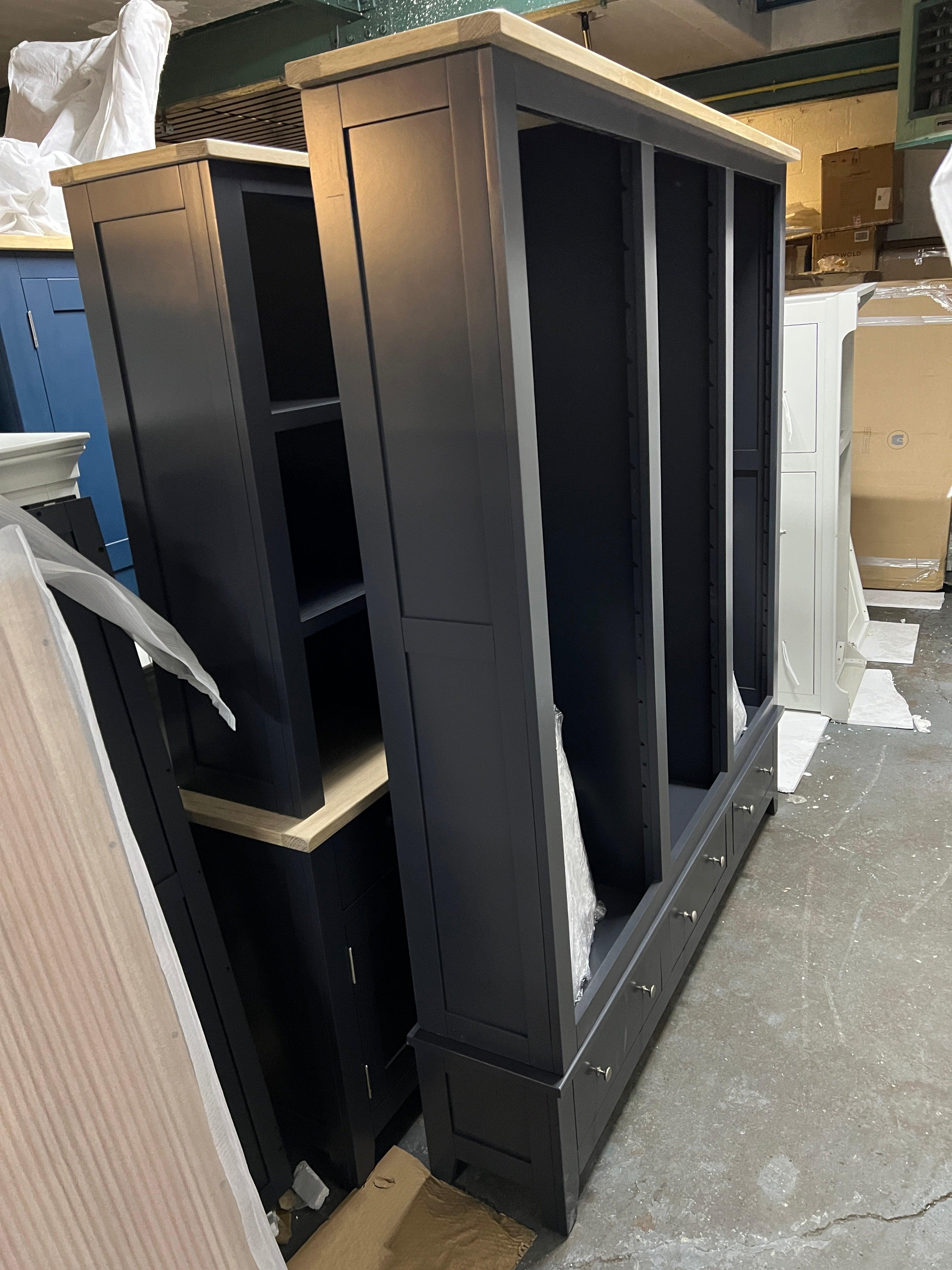 Chester Charcoal Grand Bookcase Quality Furniture Clearance Ltd