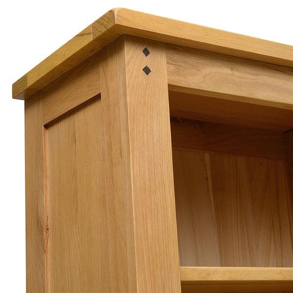 Oakland Rustic Oak Grand Bookcase Quality Furniture Clearance Ltd