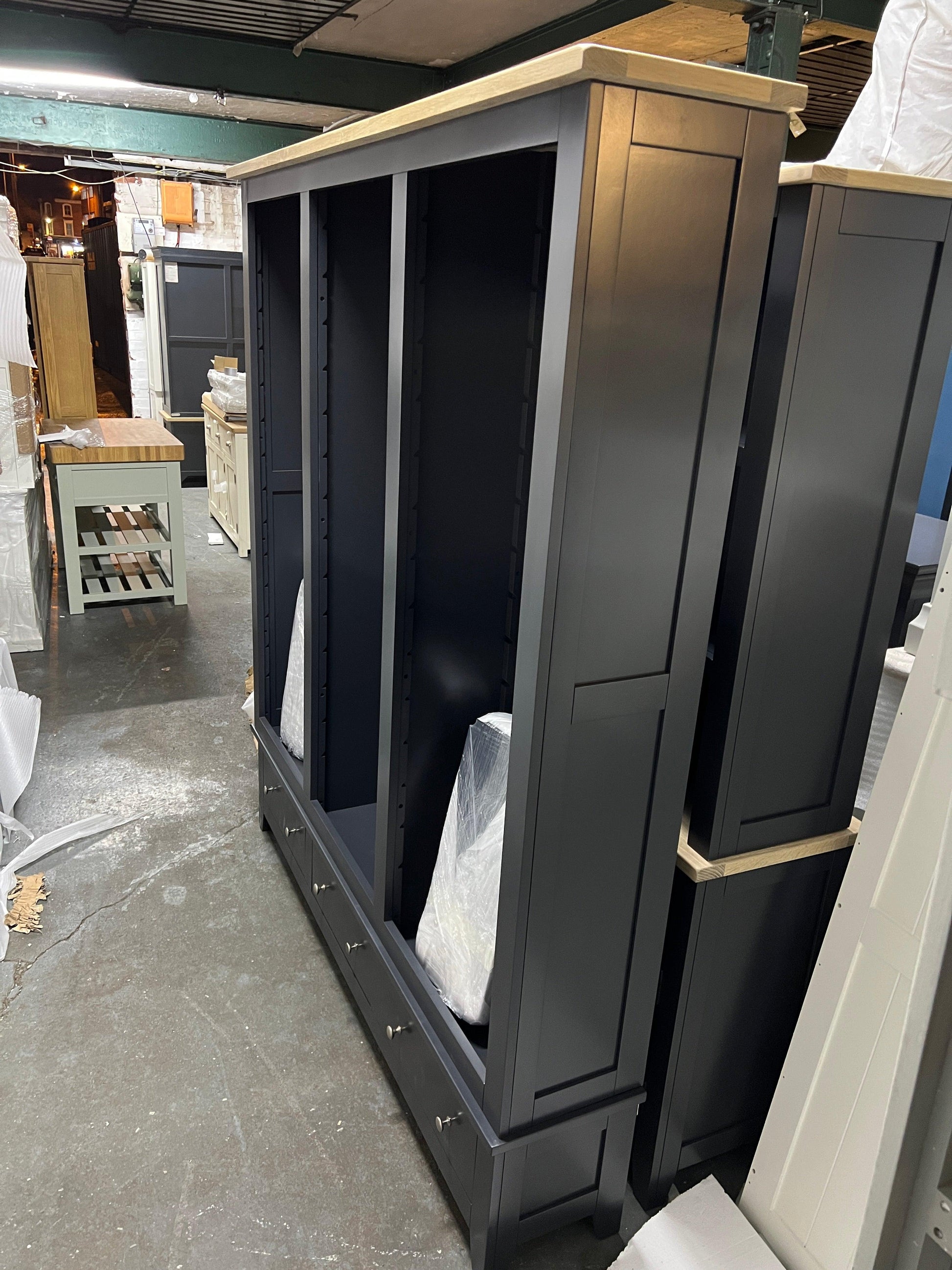 Chester Charcoal Grand Bookcase Quality Furniture Clearance Ltd
