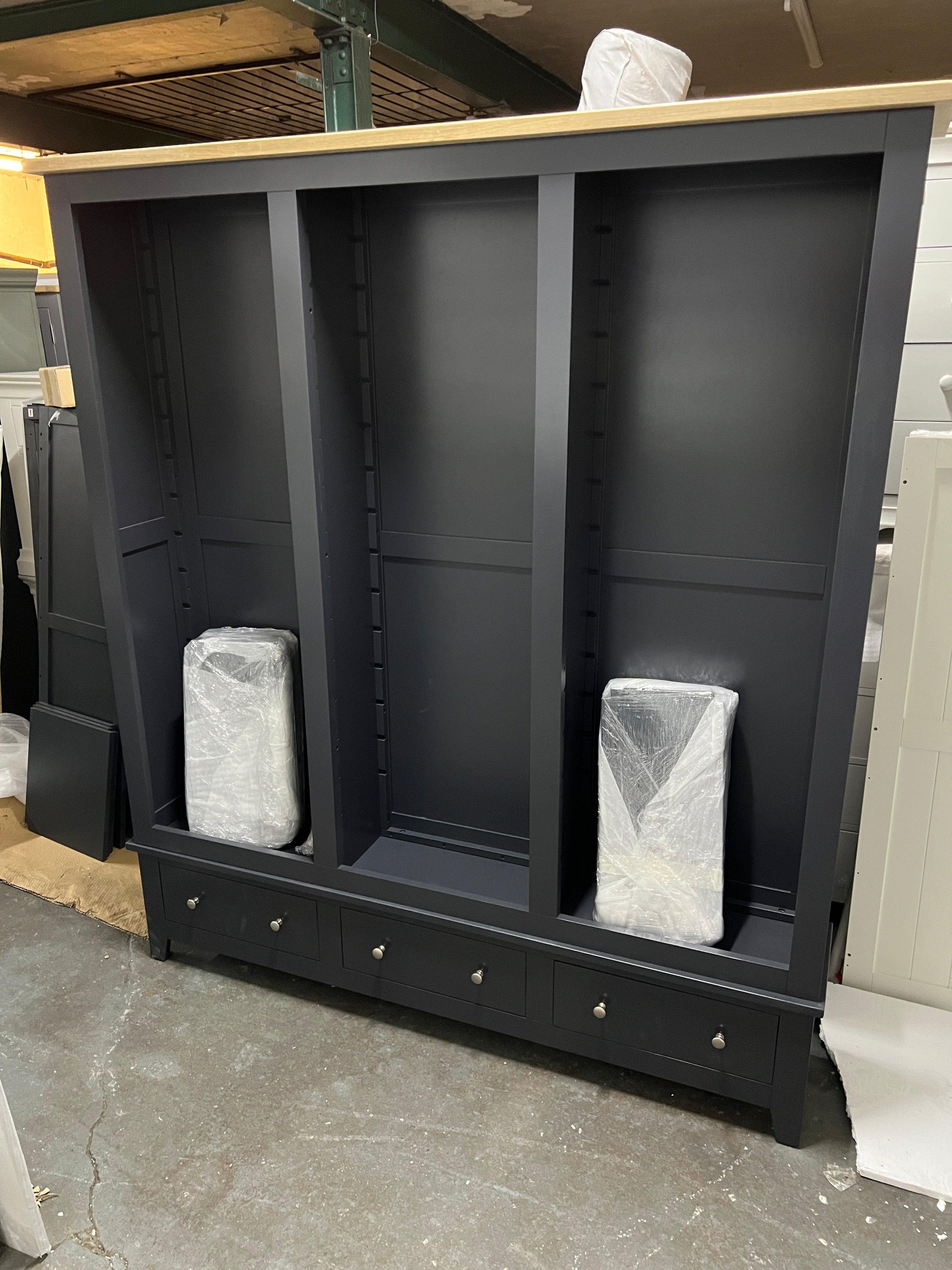 Chester Charcoal Grand Bookcase Quality Furniture Clearance Ltd