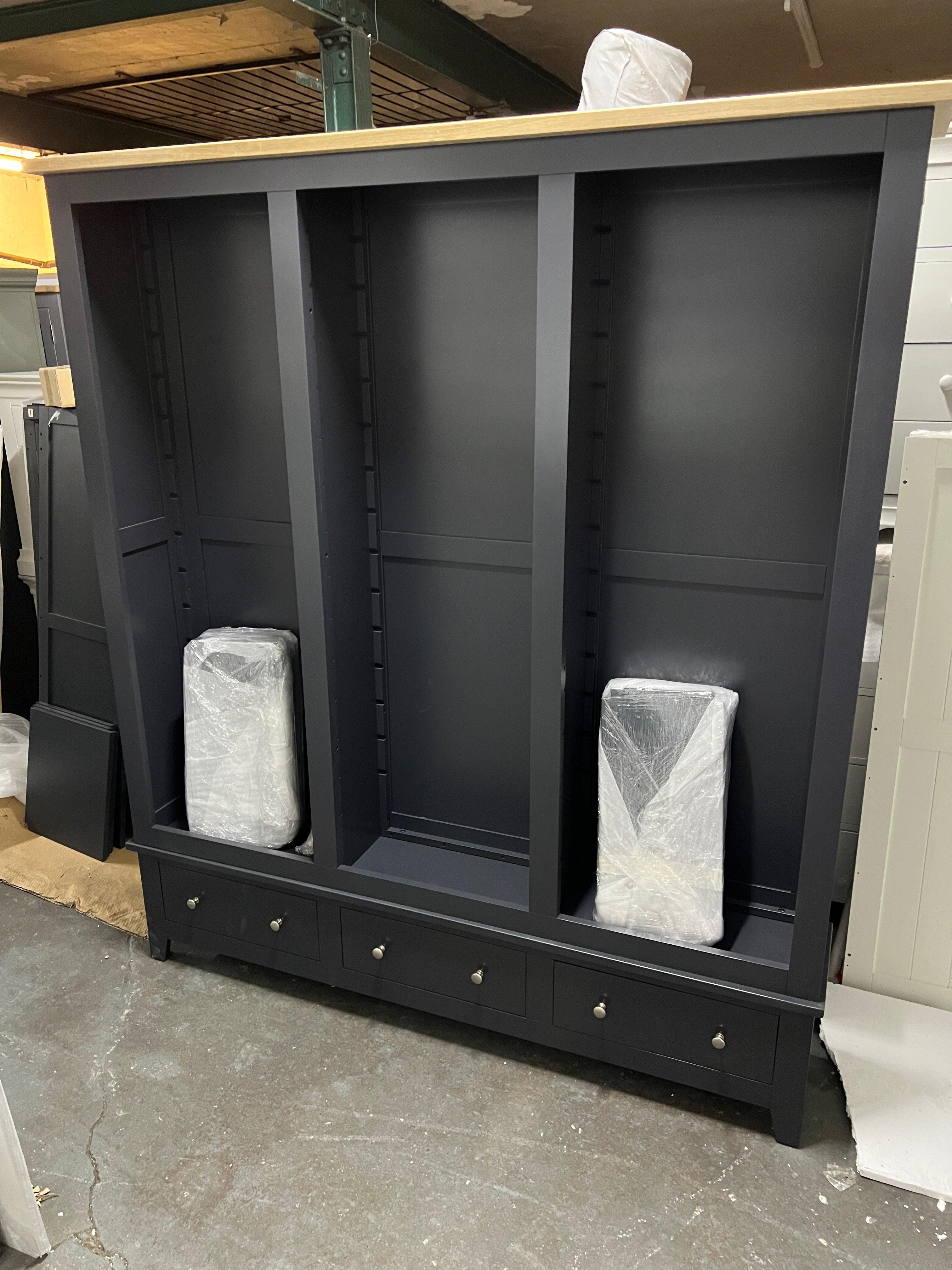 Chester Charcoal Grand Bookcase Quality Furniture Clearance Ltd