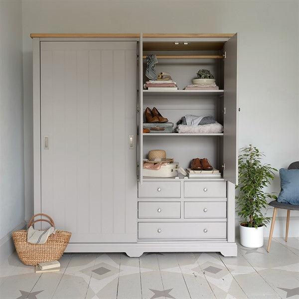 Malvern Mink Large Wardrobe With Sliding Door Quality Furniture Clearance Ltd