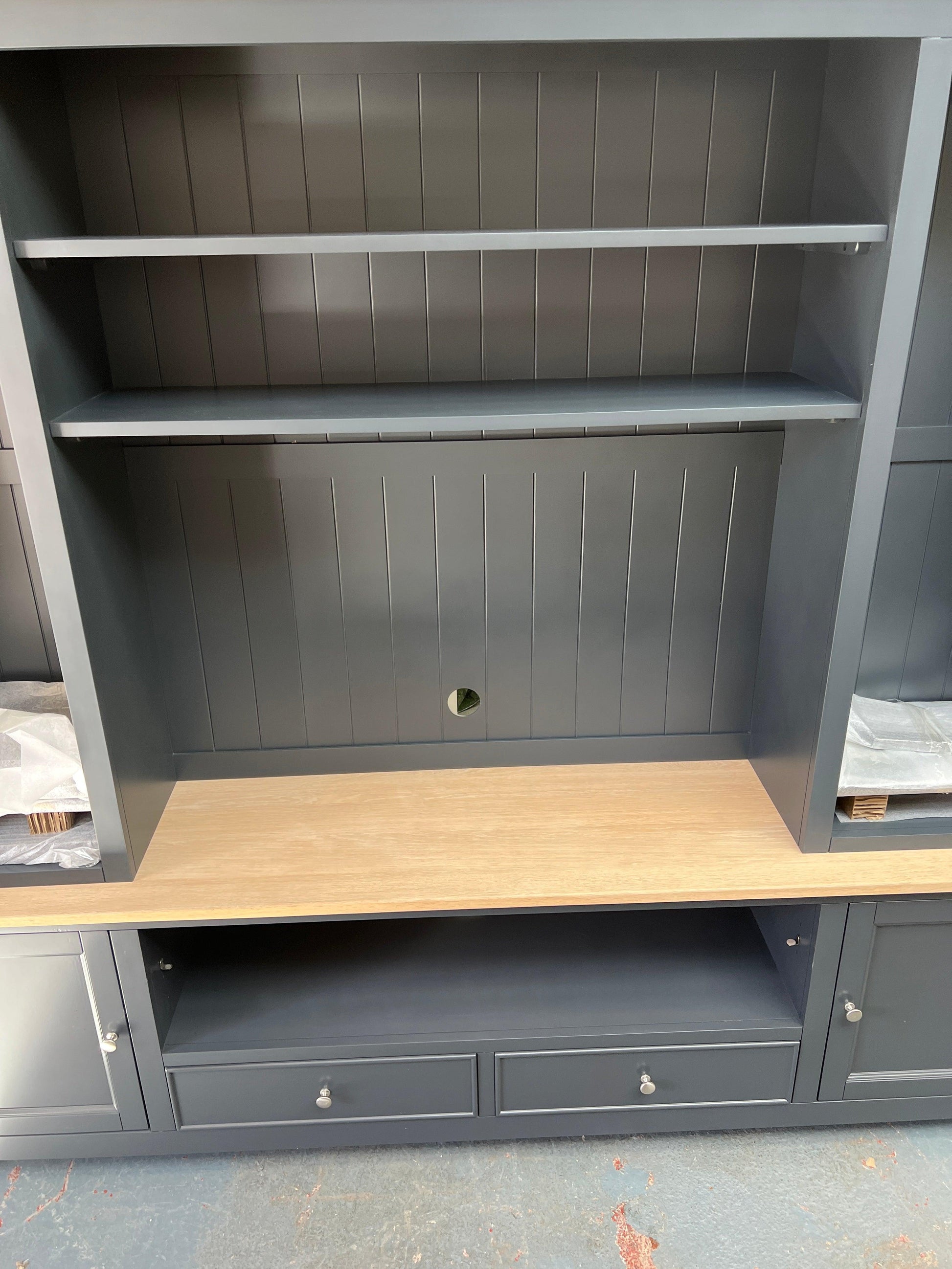 Ellwood Charcoal Extra Large TV and Media Unit Quality Furniture Clearance Ltd