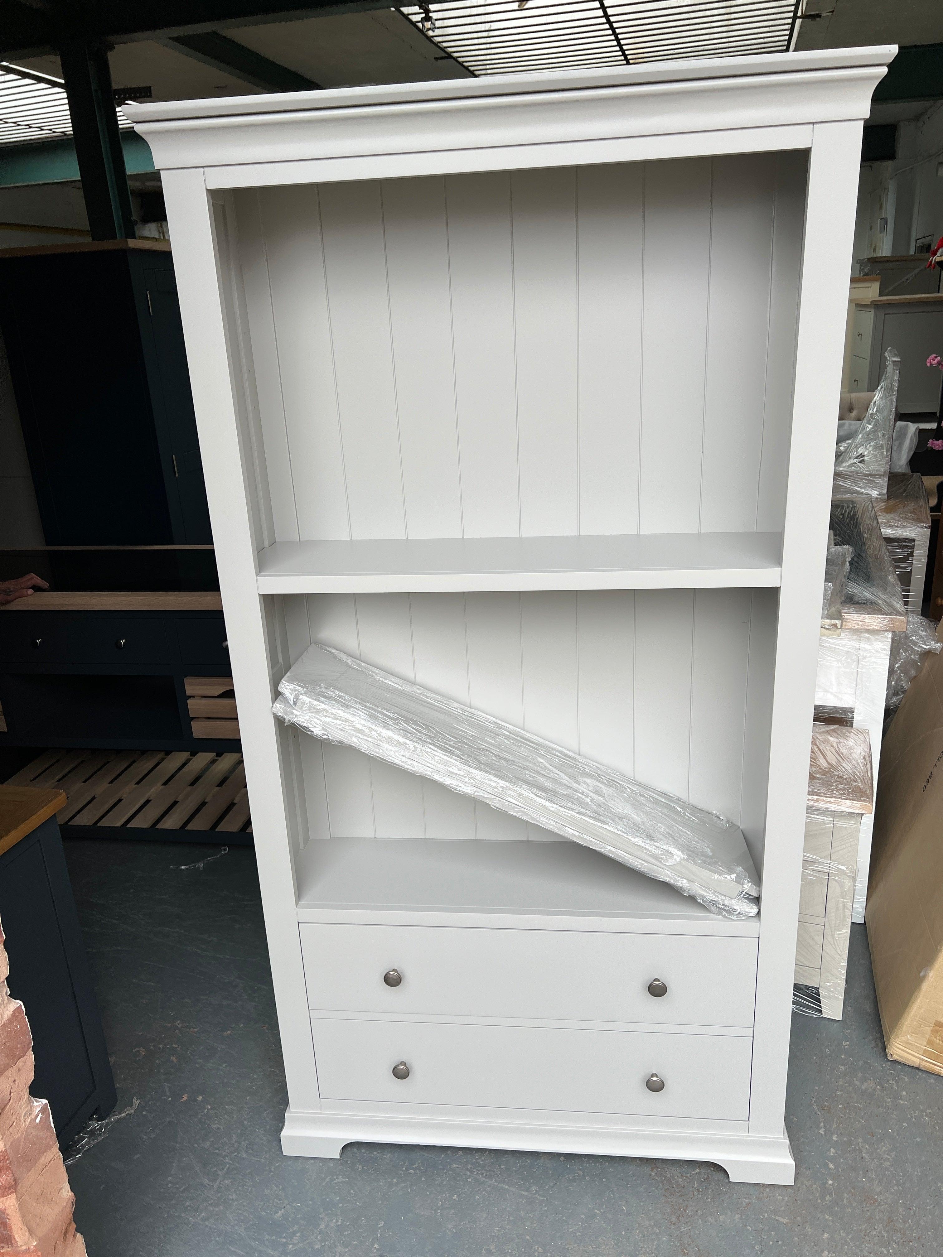 Pebble Grey Large Bookcase furniture delivered 