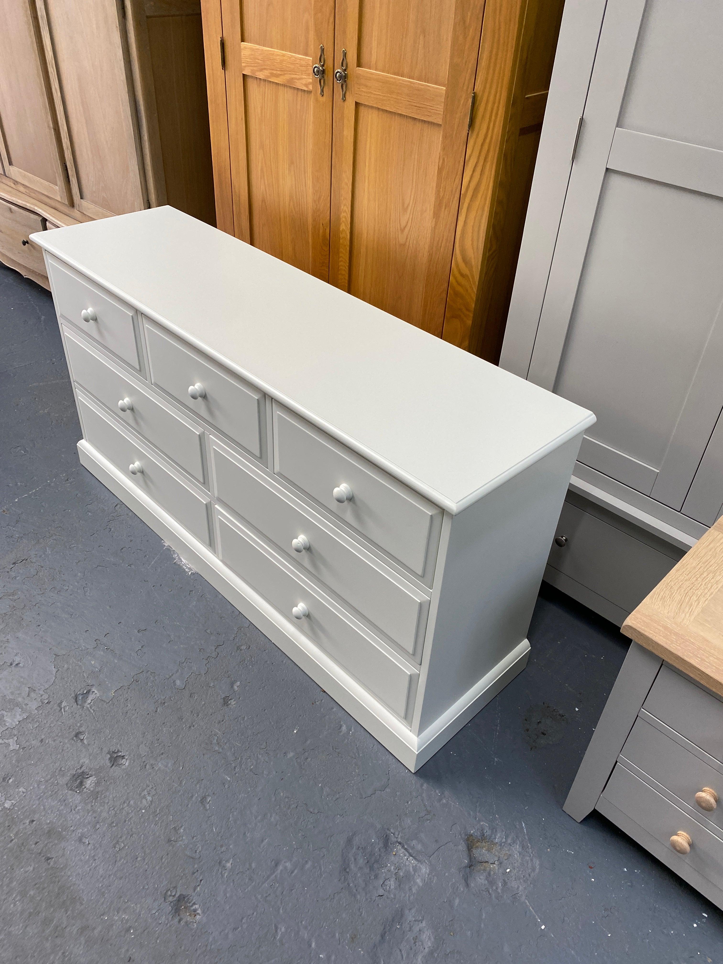 Soft White 3 Over 4 Chest of Drawers - furniture delivered 