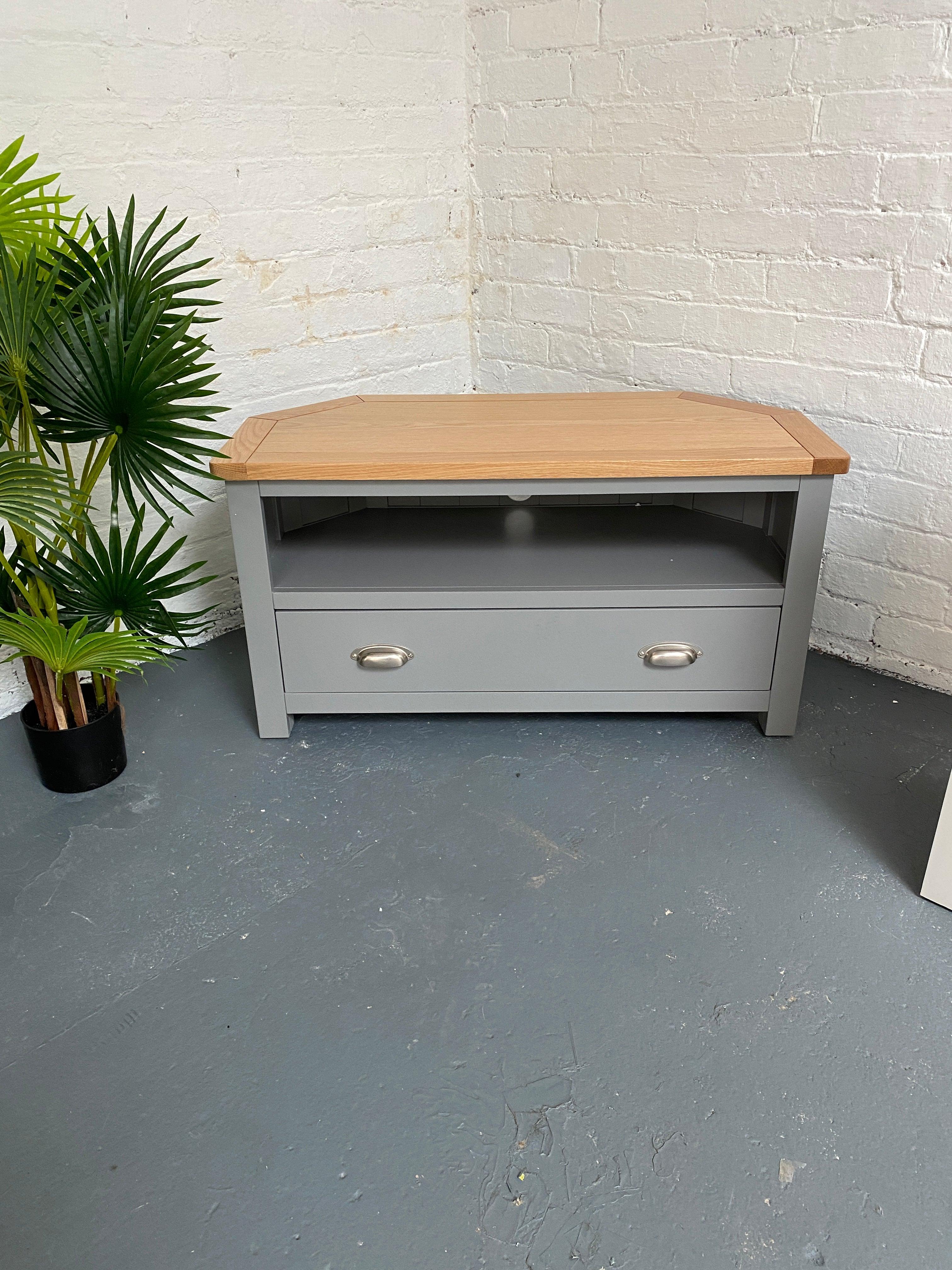 Storm Grey Corner TV Unit - Up to 44''. furniture delivered 